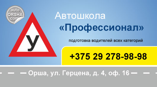 Автошкола Профессионал в Орше