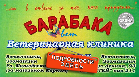 Ветеринарная клиника «Барабака-Вет» в Орше